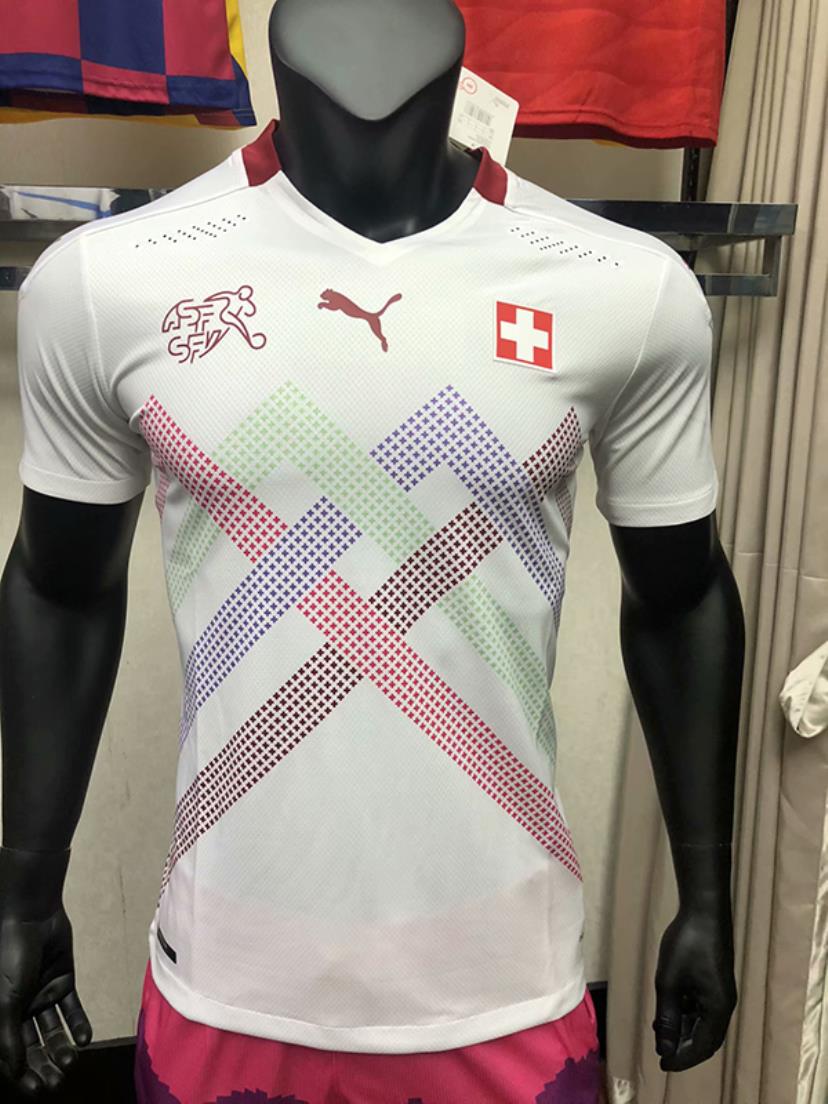 AAA Quality Switzerland 2020 European Cup Away Jersey(Player)